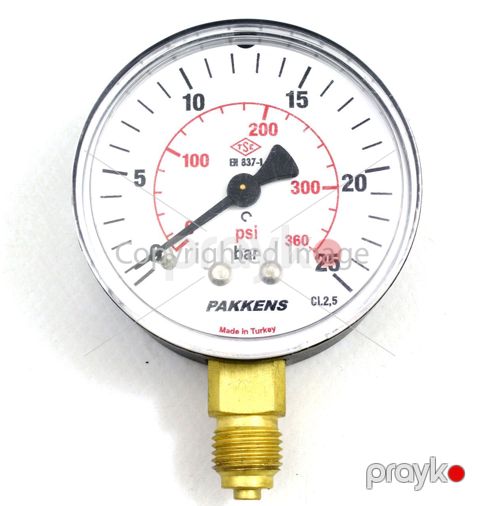 Manometr quru tipli (0-25 Bar 63 mm 1,4") Pakkens 0631000109 — Bakı