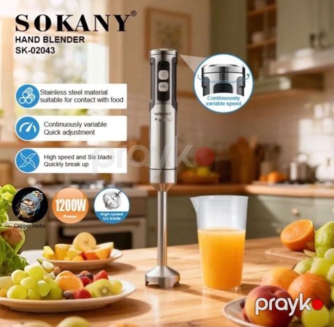 1854 Məhsulun adı: Blender Sokany SK-02043 1200 W 0.5 l qara-gümüşü — Bakı