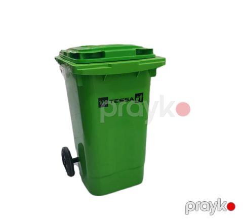 Zibil qabı Tessa, pedallı və təkərli ,100 l, açıq yaşıl — Bakı