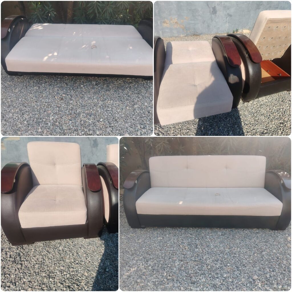 Divan desdi 200 azn.Unvan Bayıl. Divan və kreslolar açılır, bazalıdır — Yumşaq mobilya dəstləri, Mehdiabad