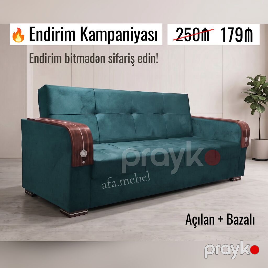 Açılan + Bazalı divanlar Endirimlə Qiymət 250 azn yox 179 azn — Divanlər, Bakı (3)