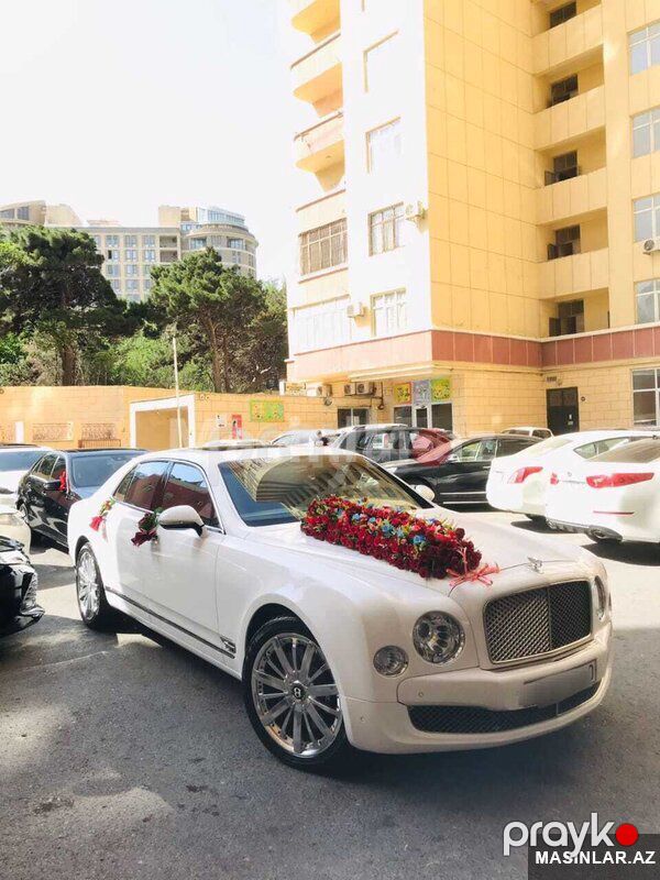 Bentley mulsanne white, 2021 il — Minik avtomobili icarəsi, Bakı (5)