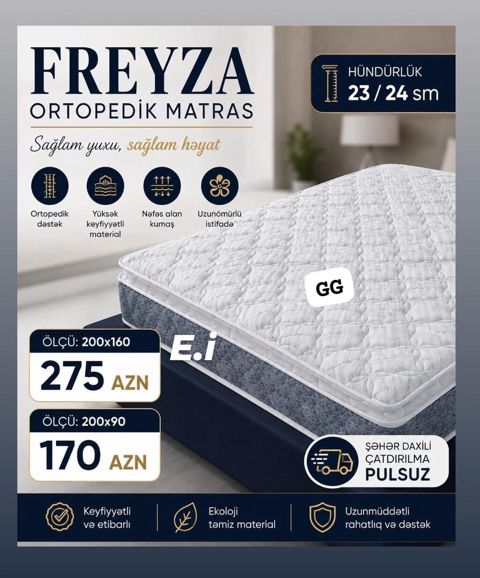 Freyza ortopedik matras - Sağlam yuxu, sağlam həyat üçün ortopedik — Bakı