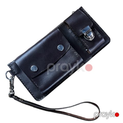 Pul qabı OL-700, dəri, tünd qəhvəyi, 21x10.2 sm — Bakı