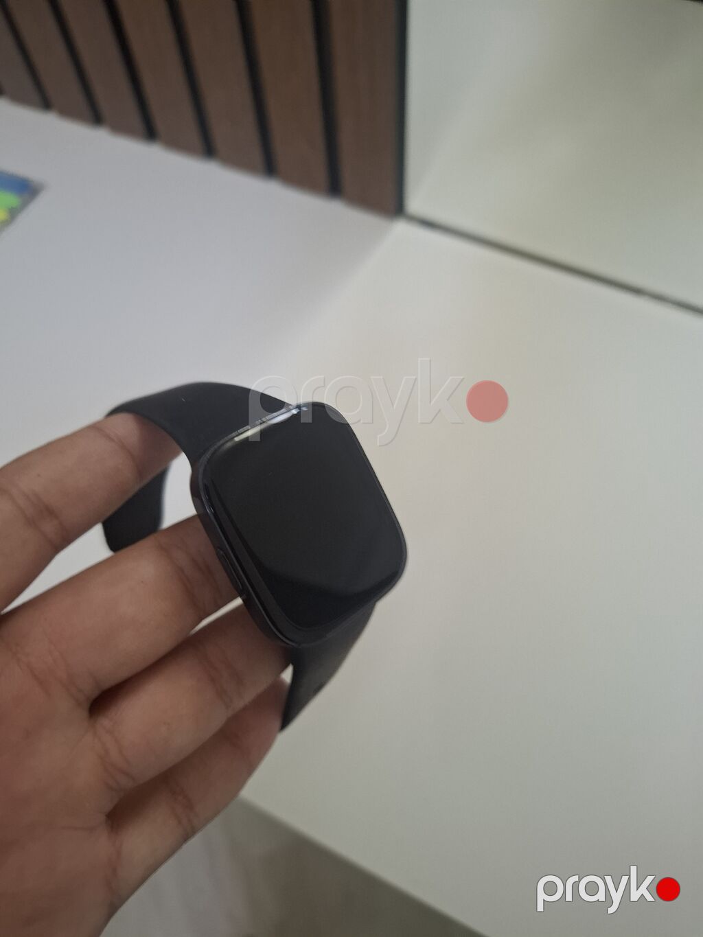 Ağıllı qol saatı – qara rəng - Kvadrat formalı sensor ekran - Yan — Ağıllı saatlar, Xırdalan (3)
