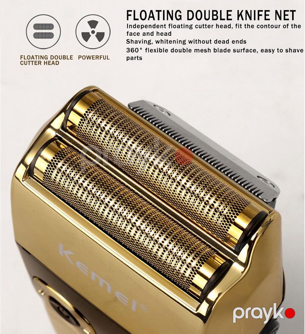 8459 Məhsulun adı: Elektrikli ülgüc Kemei KM-2028 Gold Brend: No — Usturalar, trimmerler və epilyatorlar, Bakı (4)