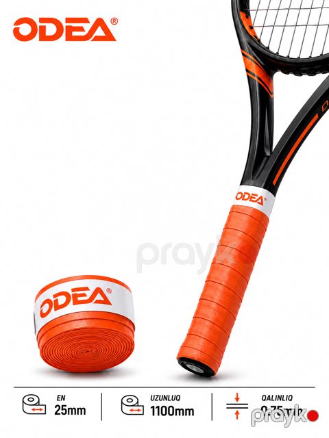 Sarğı raketka üçün Odea, 2.5 sm, 110 sm, narıncı — Bakı