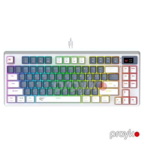 Havit KB884L-RU Gaming Keyboard RGB (Ağ + Mavi) (6939119068929) — Bakı