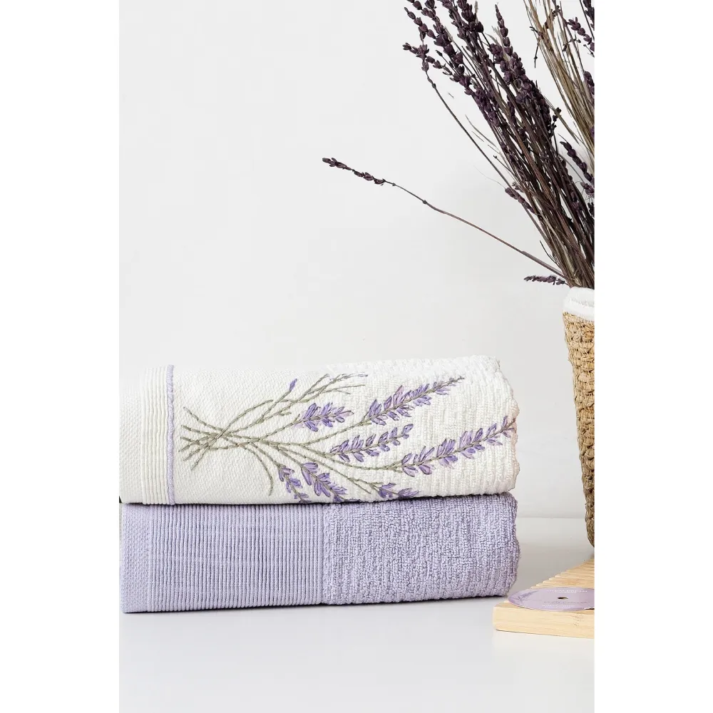 Hamam dəsti İyiGecələr Sweet Dreams, dəsmal 50×90 sm, 2 ədəd, diffuzor və ətirli şam, Lilac (8681234943916) — Bakı