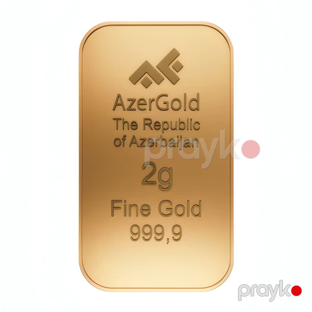 Qızıl külçə E-519, qızıl 999.9 əyar, 2 q — Mallar, Bakı (3)