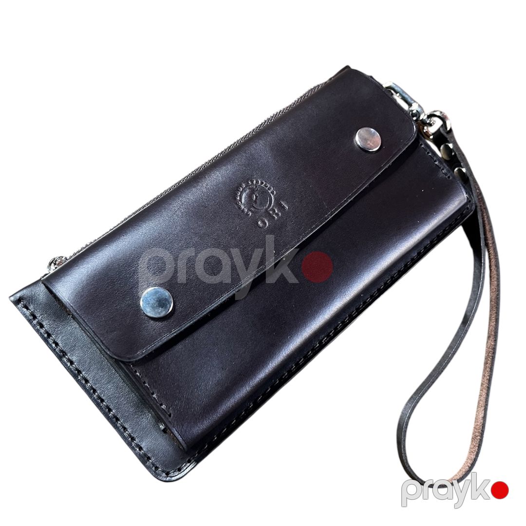 Pul qabı OL-700, dəri, tünd qəhvəyi, 21x10.2 sm — Mallar, Bakı (2)