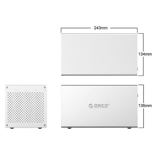 Orico WS200RC3-EU-SV 2-Bay Aluminum Alloy HDD Enclosure — Server avadanlıqları, Bakı (2)