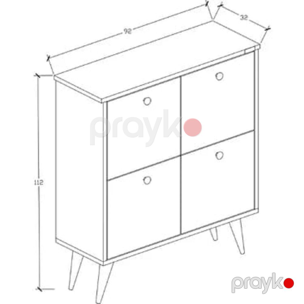 Komod 13900535, LDSP/laminat, ağ, 32x112x92 sm — Mallar, Bakı (3)