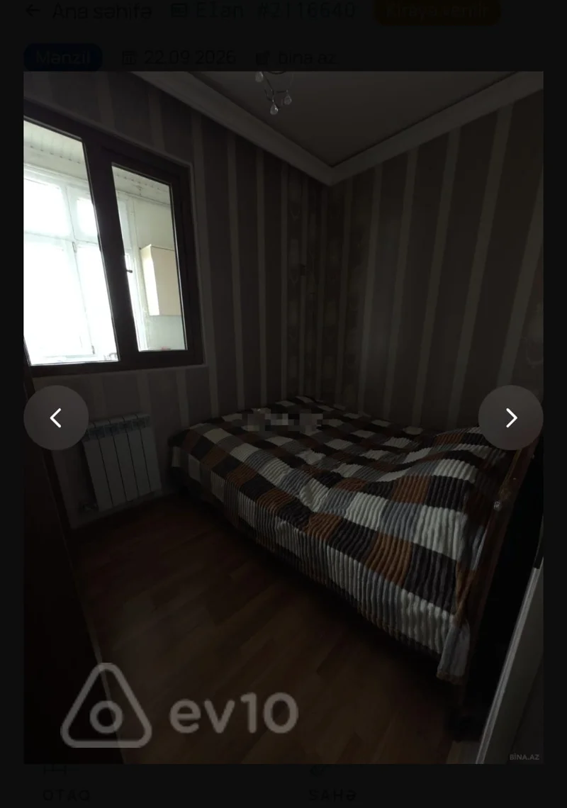 2 otaqlı mənzil, 48 m², Qara Qarayev pr. 59, — kirayə — Mənzil, Bakı (3)