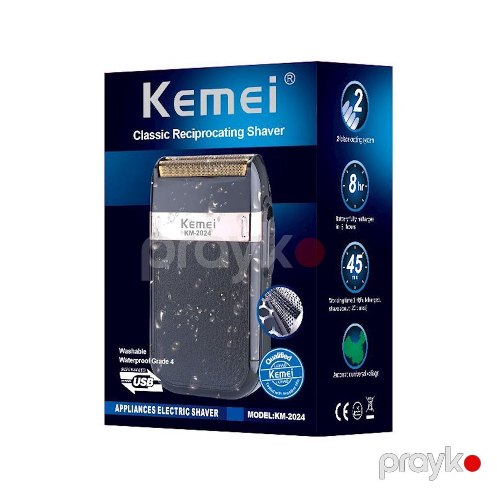 8455 Məhsulun adı: Elektrikli ülgüc Kemei KM-2024 Brend: Kemei — Usturalar, trimmerler və epilyatorlar, Bakı (4)