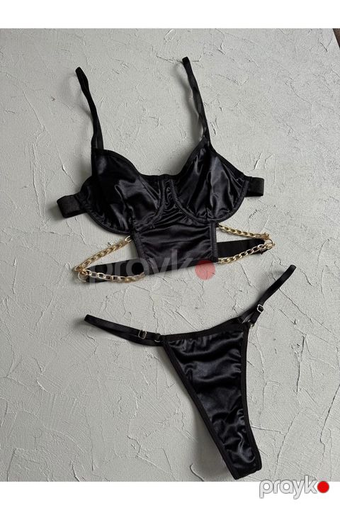 Büsthalter və tuman dəsti Ruby Leila, modal, qara, ölçü XL — Bakı