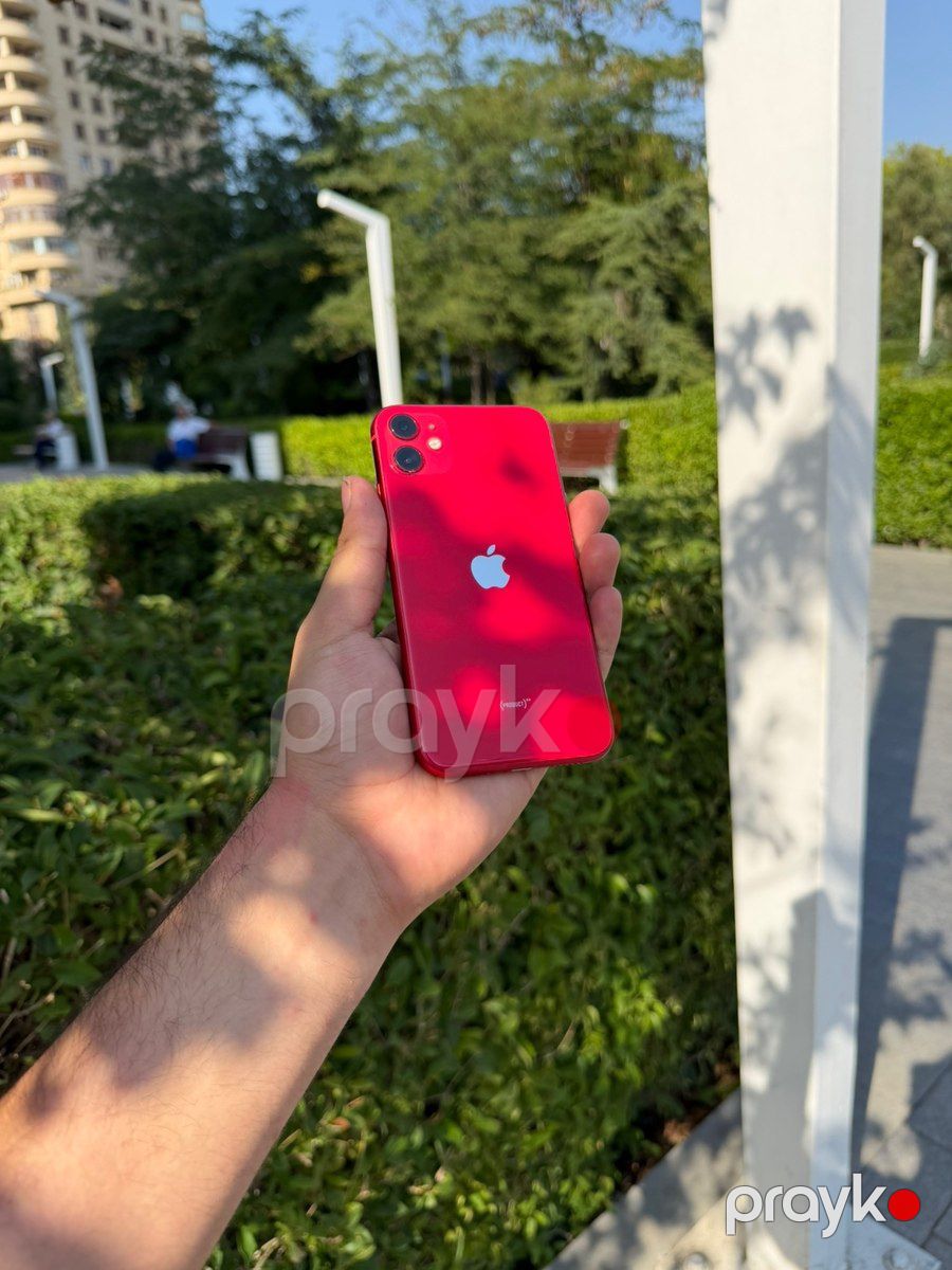 Apple iPhone 11 Red 64GB/4GB — Smartfonlar, Bakı (9)