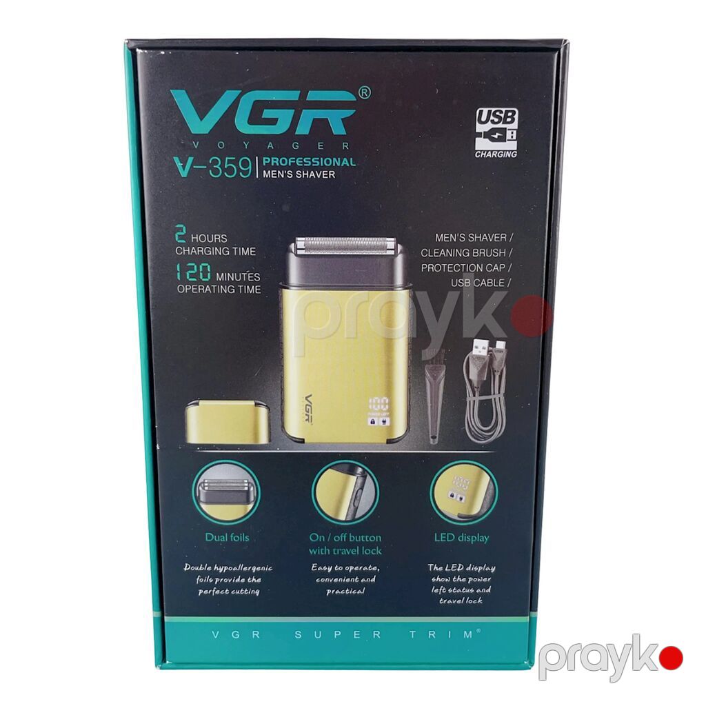 8442 Məhsulun adı: Elektrik ülgüc VGR V-359 Gold Brend: VGR — Usturalar, trimmerler və epilyatorlar, Bakı (2)