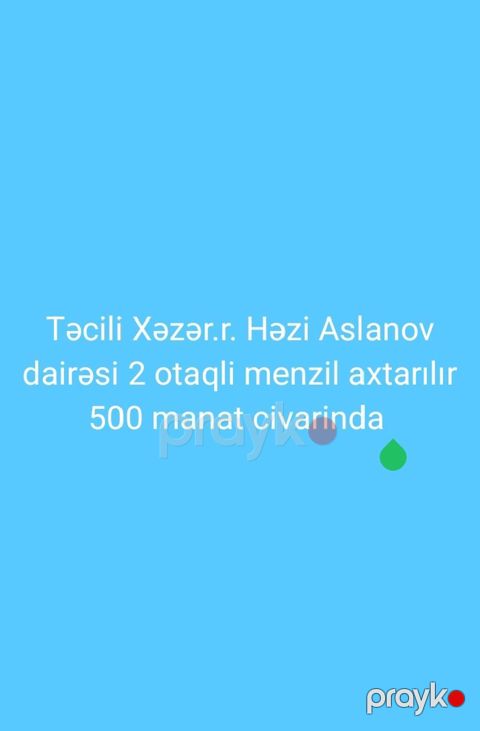 Xəzər rayonu, Həzi Aslanov dairəsi ətrafında 2 otaqlı kirayə — Bakı