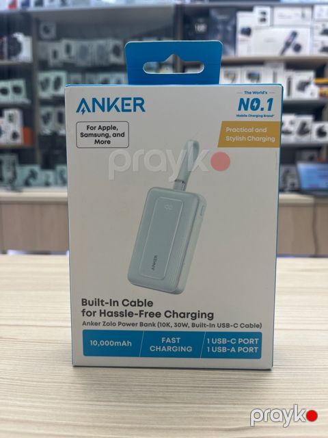 Anker Zolo Power Bank 10,000mAh 30W — Blue — Bakı