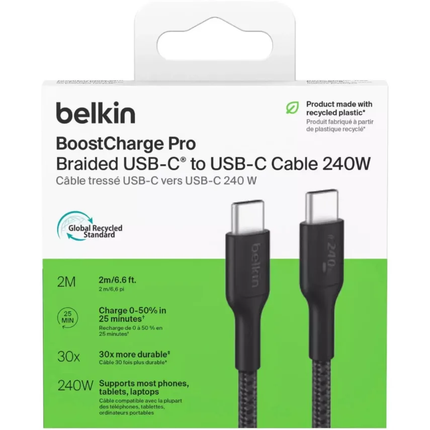 Kabel Belkin Usb-c to Usb-c 2m Black — Mallar, Bakı (3)