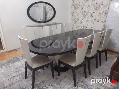 Qonaq otağı üçün, İşlənmiş, Açılmayan, Oval masa, 8 stul — Gəncə