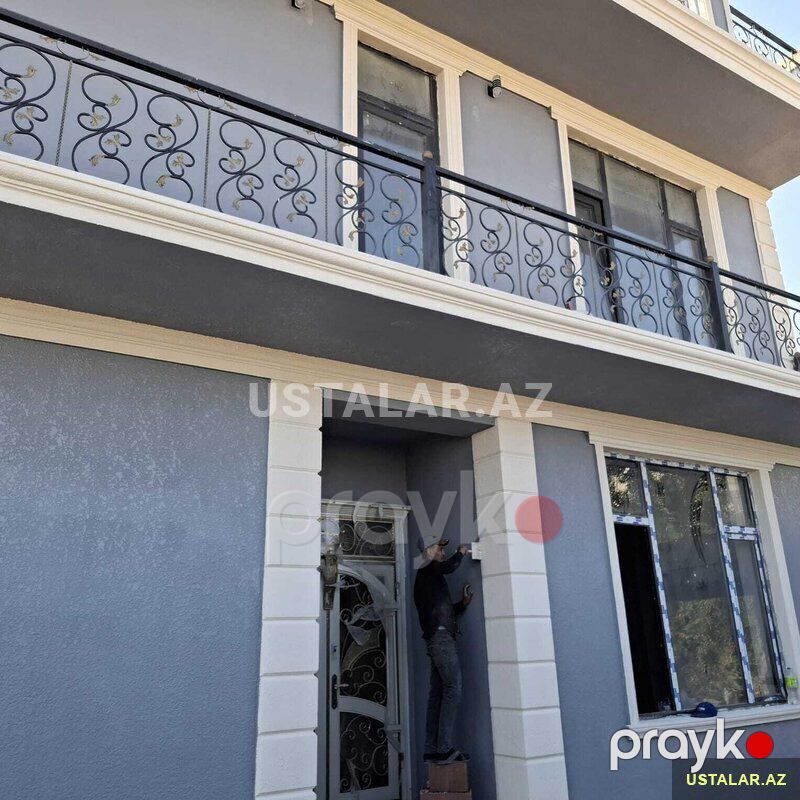 Fasad Tarsofka Silikonlu Boya İsleri — Təmir xidmətləri, Bakı (3)