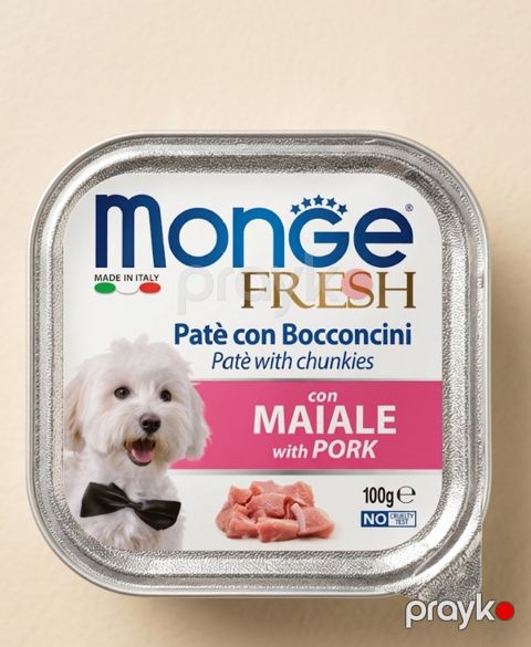 Nəm yem itlər üçün Monge, donuz əti ilə, 100 q — Bakı