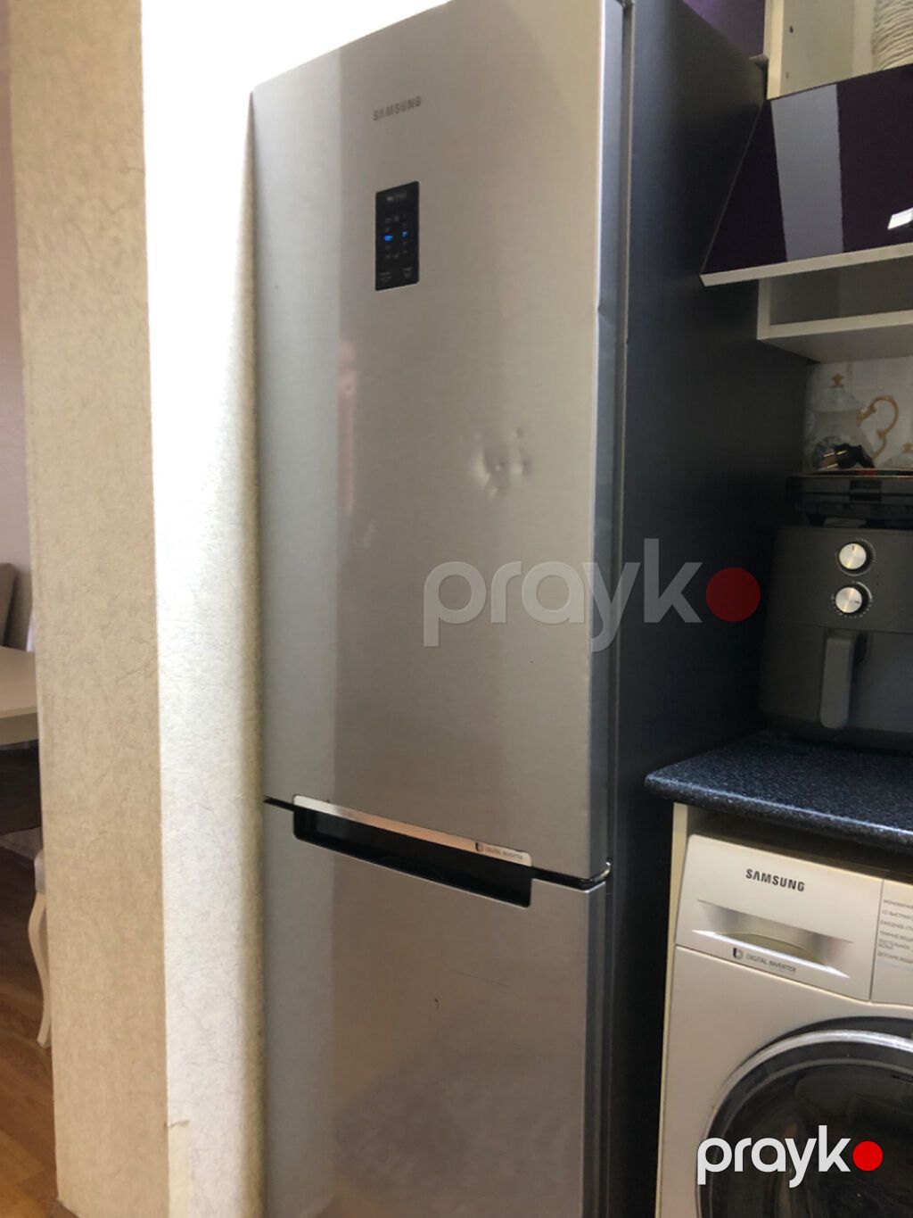 İşlənmiş 2 qapılı Samsung Soyuducu Satılır, rəng - Gümüşü, Kredit var — Soyuducular, Bakı (2)