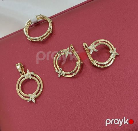 Bijuteriya dəsti kulon, sırğa və üzük CM212 — Bakı