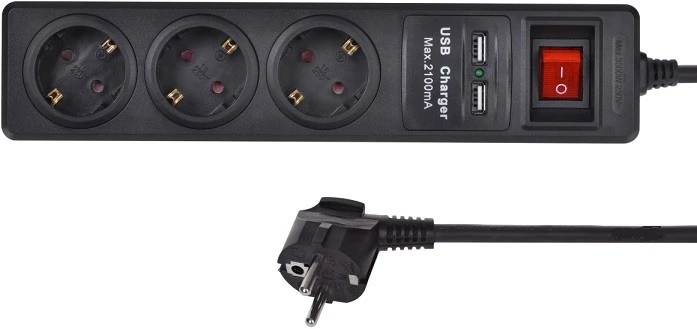 Power Socket 2E 2E-U03ESUM1.8 Elektrik şəbəkə filteri — Kompüterlər və noutbuklar, Bakı (2)