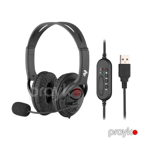 2E PC headset stereo Over-ear CH13 USB, omni-mic, 2m, black (2E-CH13SU) — Bakı