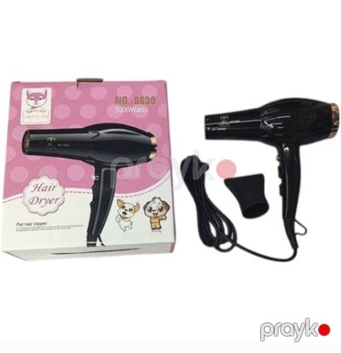 Professional tük qurudan fen 3000W güclü İt və pişik üçün, qara — Bakı