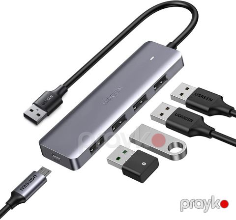 USB adapter "Ugreen 4-Port USB 3.0 Hub + Powered by Micro USB" — Bakı