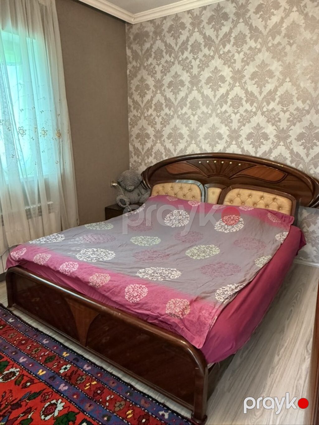 Yataq otağı mebel dəsti - Korpus: klassik üslubda, tünd qoz rəngində — Yataq otağı mobilya dəstləri, Masazır (4)