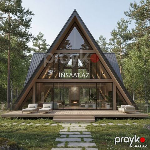 A-frame evlərin tikintisi — Bakı
