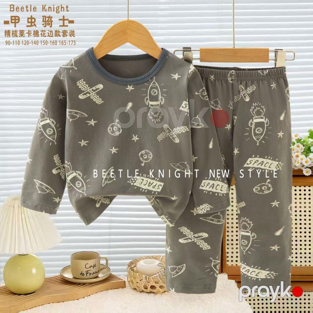 Uşaq üçün iki hissəli pijama dəsti - Model: Uzunqol köynək + uzun — Ev paltarı, Bakı (2)