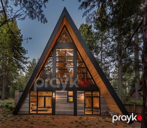 A-frame ev tikintisi — Bakı