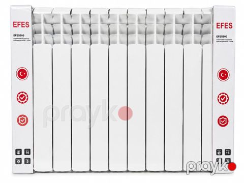 8727 Məhsulun adı: Kombi radiatoru Efes 500, alüminium, ağ, 1 bölmə — Bakı