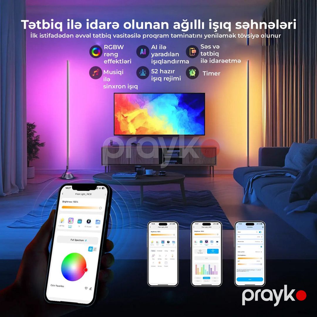Künc döşəmə lampası Neewer NF01 Rgbw — Foto və video texnikası, Bakı (8)