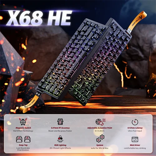Attack Shark X68 HE Rapid Magnetic Gaming Keyboard — Klaviaturalar və siçanlar, Bakı (2)