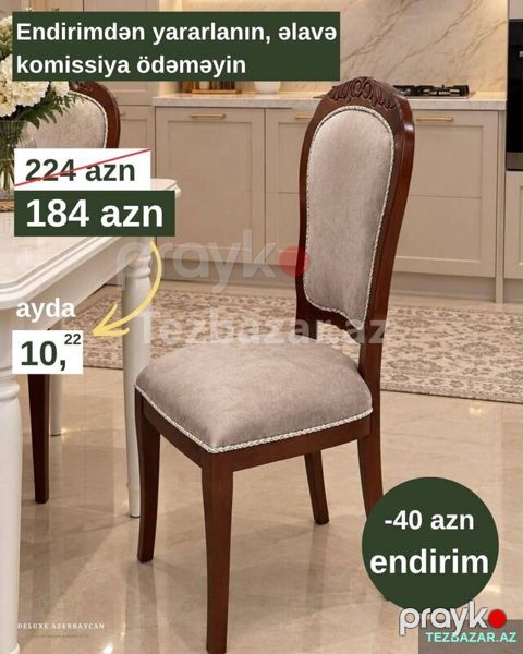 Zərif oyma stul — Bakı