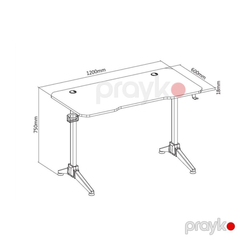 Gaming Desk 2E otoroshı (2E-GT-OTO-BKRD-2E) — Mebel, Bakı (2)