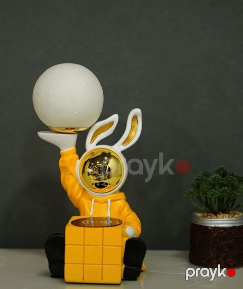 Stolüstü gecə lampası, kosmonavt, 15x13x32 sm, sarı - homestore_vm764 — Bakı