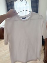 Zara qadınT‑shirt - Rəng: ağ - Model: klassik crew neck (yuvarlaq — Laman