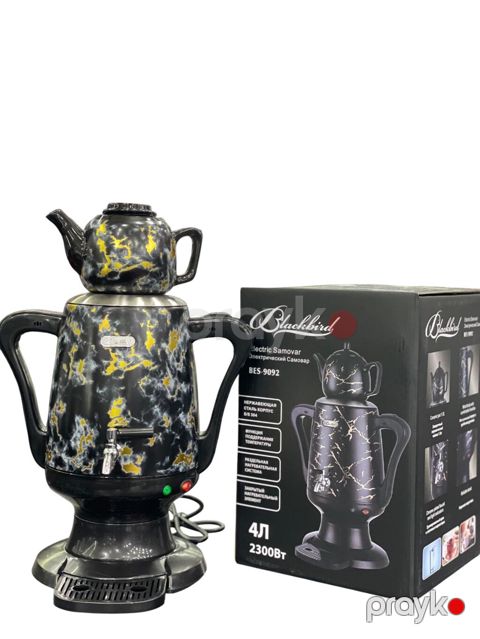 5003 Məhsulun adı: Elektrik samovar Blackbird BES-9092 Qara/Qızılı — Bakı