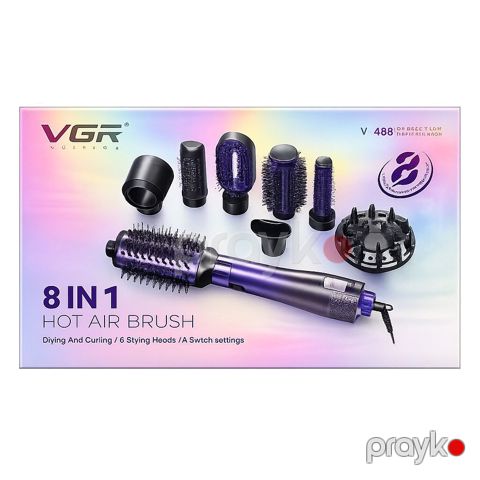6956 Məhsulun adı: Fen-fırça VGR V-488 8in1 Brend: VGR Kateqoriya — Bakı