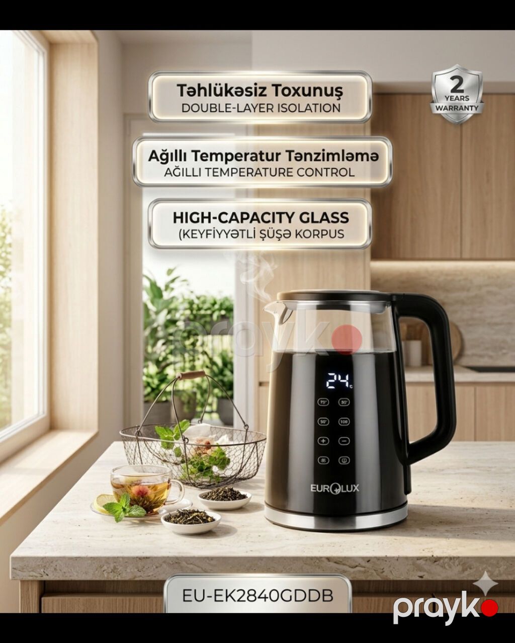4625 Məhsulun adı: Elektrik çaydan Eurolux Duble-Layer Brend — Elektrik çaydanları və termoslar, Bakı (3)
