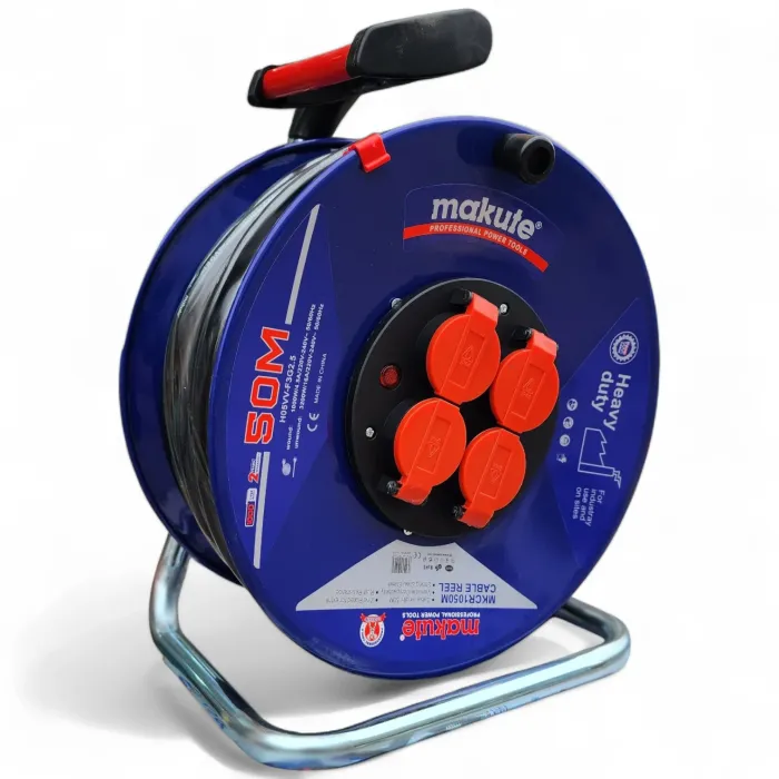Makute Xətt Uzadıcı (Elektrikli/Barabanlı) 25m Model: MKCR1025M – Təhlükəsiz və Rahat Enerji Ötürülməsi — Bakı