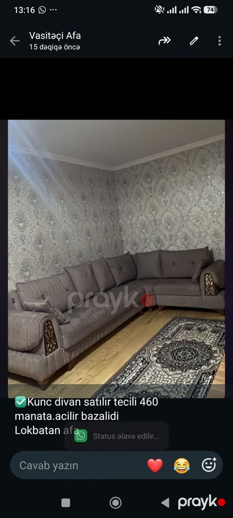 Kunc divan satılır 460 manata.acilir bazalidi Lokbatan afa — Bakı